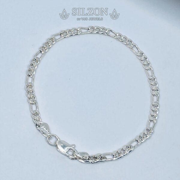 Elegant Figaro Chain Bracelet for Mens and Women